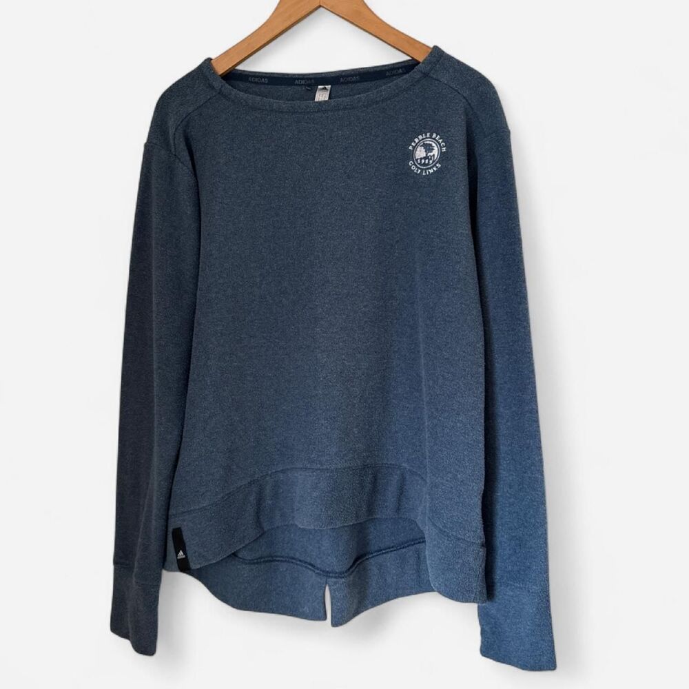 Adidas Women's Blue and Grey Sweatshirt